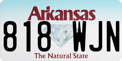 AR license plate 818WJN