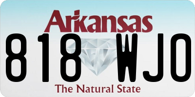 AR license plate 818WJO