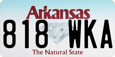AR license plate 818WKA
