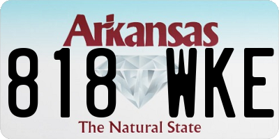 AR license plate 818WKE