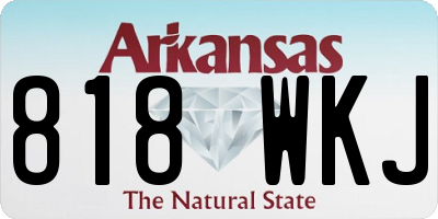 AR license plate 818WKJ