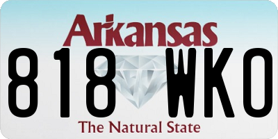 AR license plate 818WKO