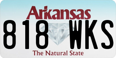 AR license plate 818WKS