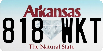 AR license plate 818WKT