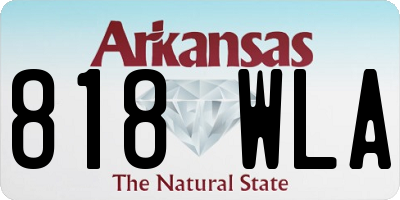 AR license plate 818WLA