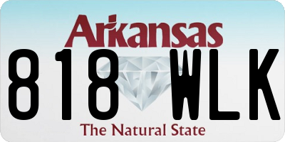 AR license plate 818WLK