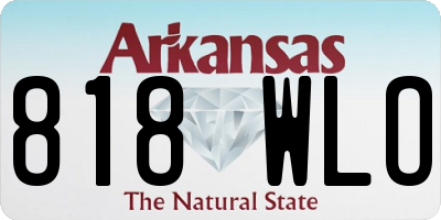 AR license plate 818WLO