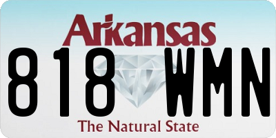 AR license plate 818WMN