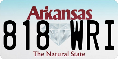 AR license plate 818WRI