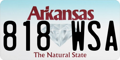 AR license plate 818WSA