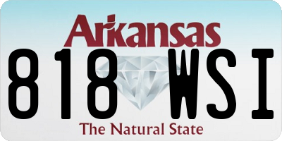 AR license plate 818WSI