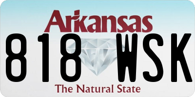 AR license plate 818WSK