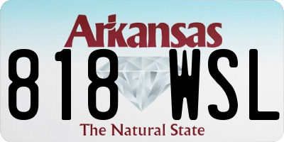 AR license plate 818WSL