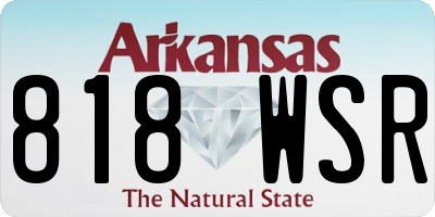 AR license plate 818WSR