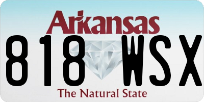 AR license plate 818WSX