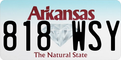 AR license plate 818WSY