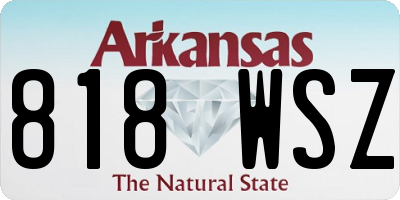 AR license plate 818WSZ