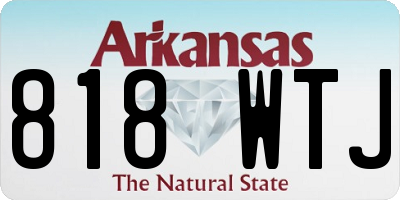 AR license plate 818WTJ