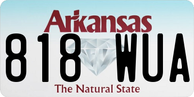 AR license plate 818WUA