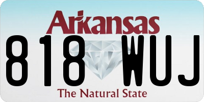 AR license plate 818WUJ