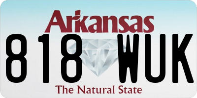 AR license plate 818WUK