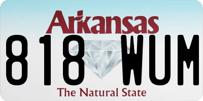 AR license plate 818WUM