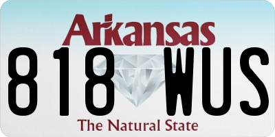 AR license plate 818WUS