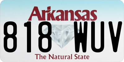 AR license plate 818WUV