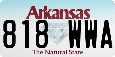 AR license plate 818WWA