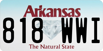 AR license plate 818WWI