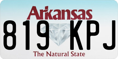 AR license plate 819KPJ