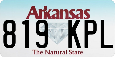 AR license plate 819KPL