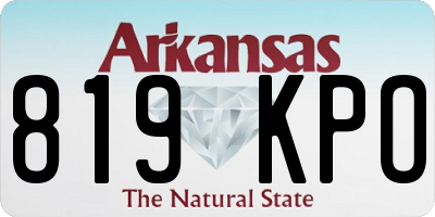 AR license plate 819KPO