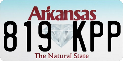 AR license plate 819KPP