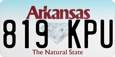 AR license plate 819KPU