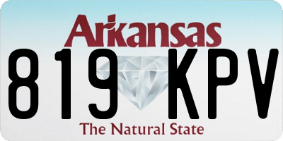 AR license plate 819KPV