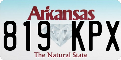 AR license plate 819KPX