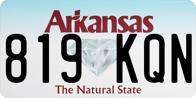 AR license plate 819KQN