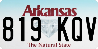 AR license plate 819KQV