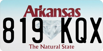 AR license plate 819KQX
