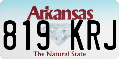 AR license plate 819KRJ
