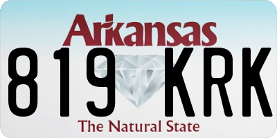 AR license plate 819KRK