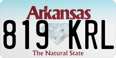 AR license plate 819KRL