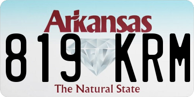 AR license plate 819KRM