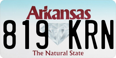 AR license plate 819KRN