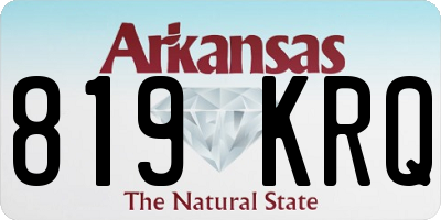 AR license plate 819KRQ