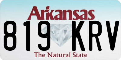 AR license plate 819KRV
