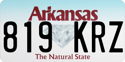 AR license plate 819KRZ
