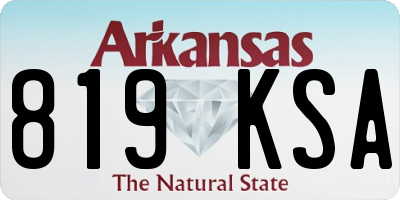 AR license plate 819KSA
