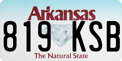 AR license plate 819KSB